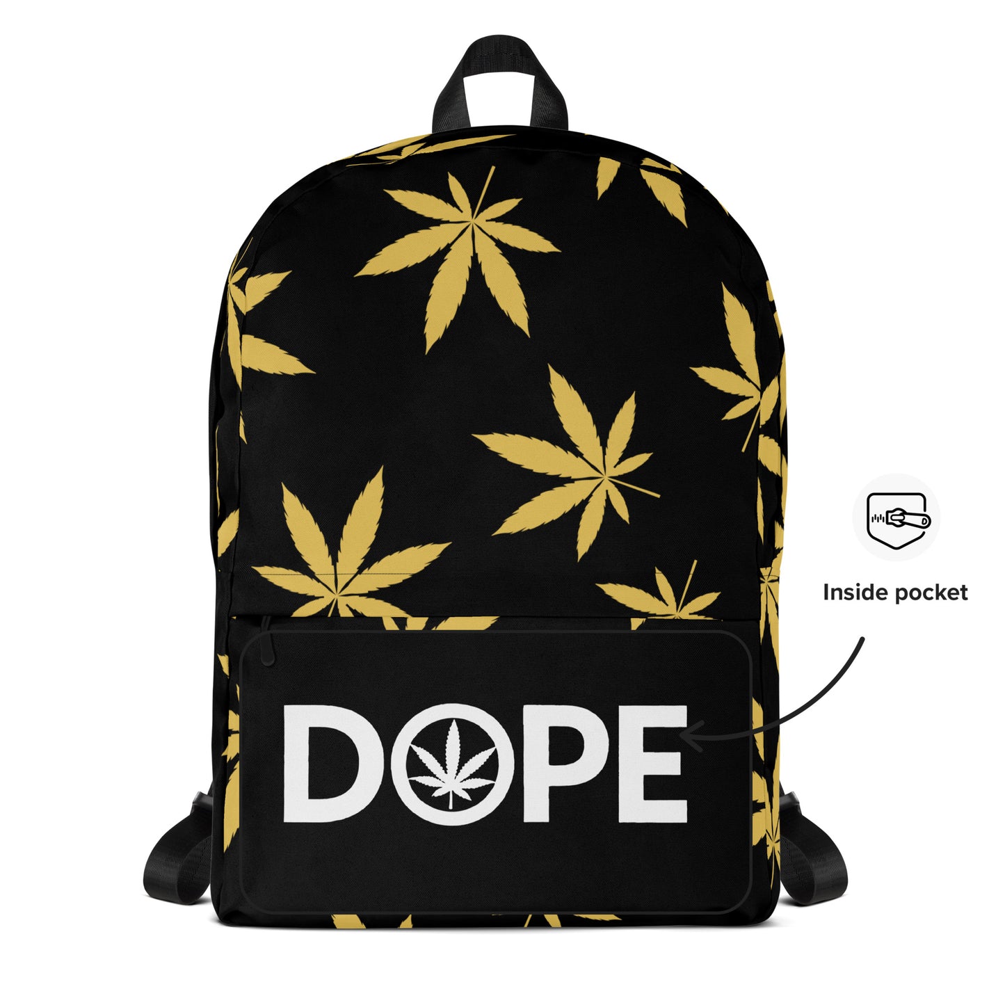 Gold Leaf Black Backpack