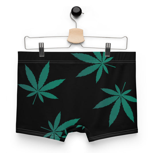 Green Leaf Black Boxer Briefs