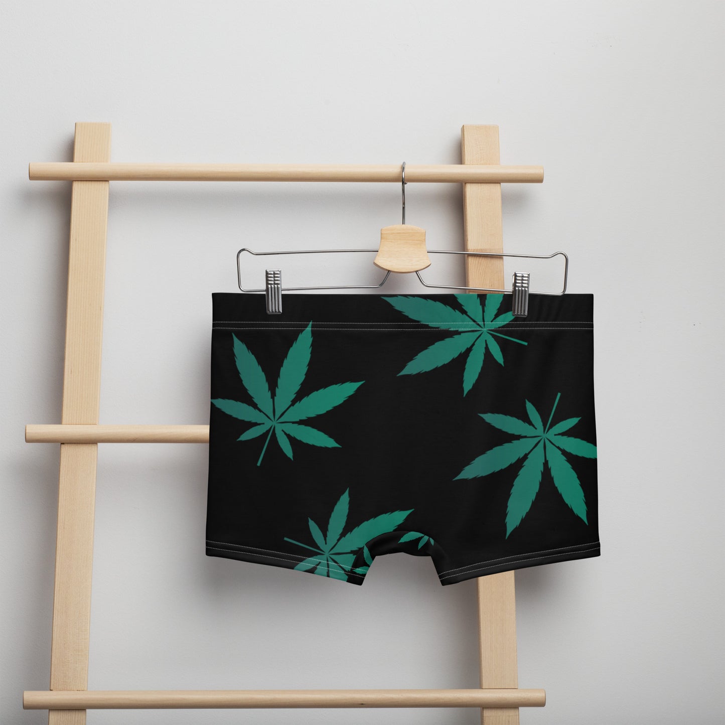 Green Leaf Black Boxer Briefs