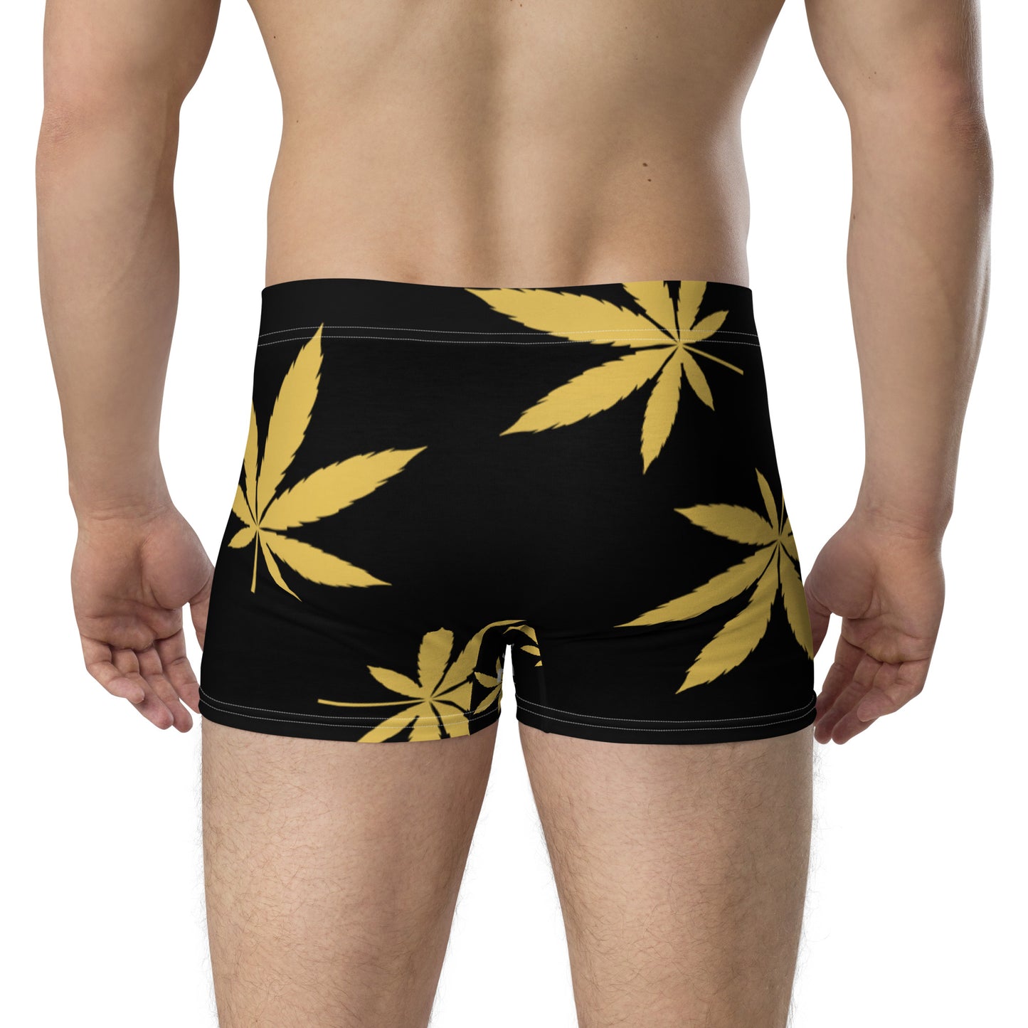 Gold Leaf Black Boxer Briefs