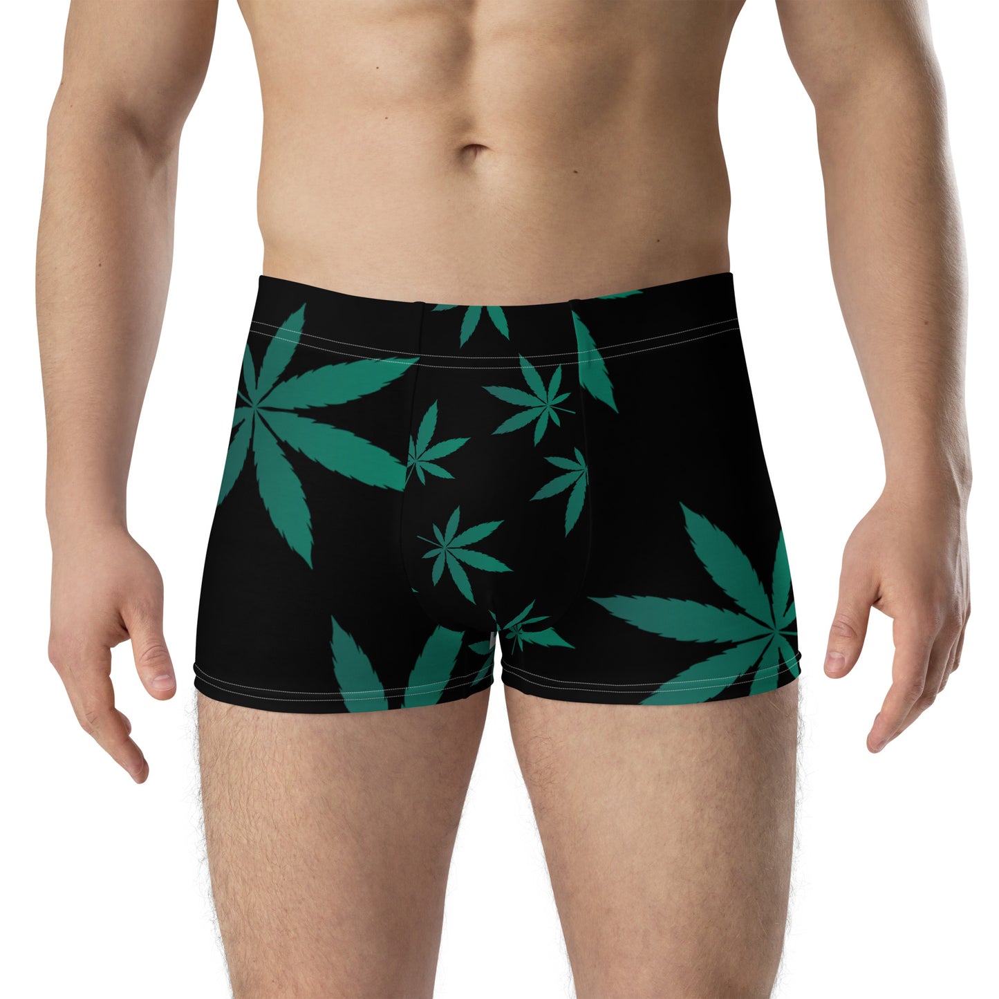 Green Leaf Black Boxer Briefs