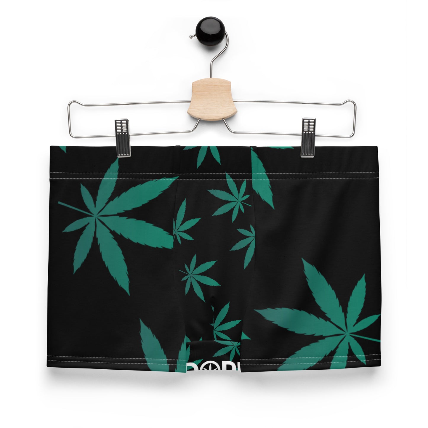 Green Leaf Black Boxer Briefs