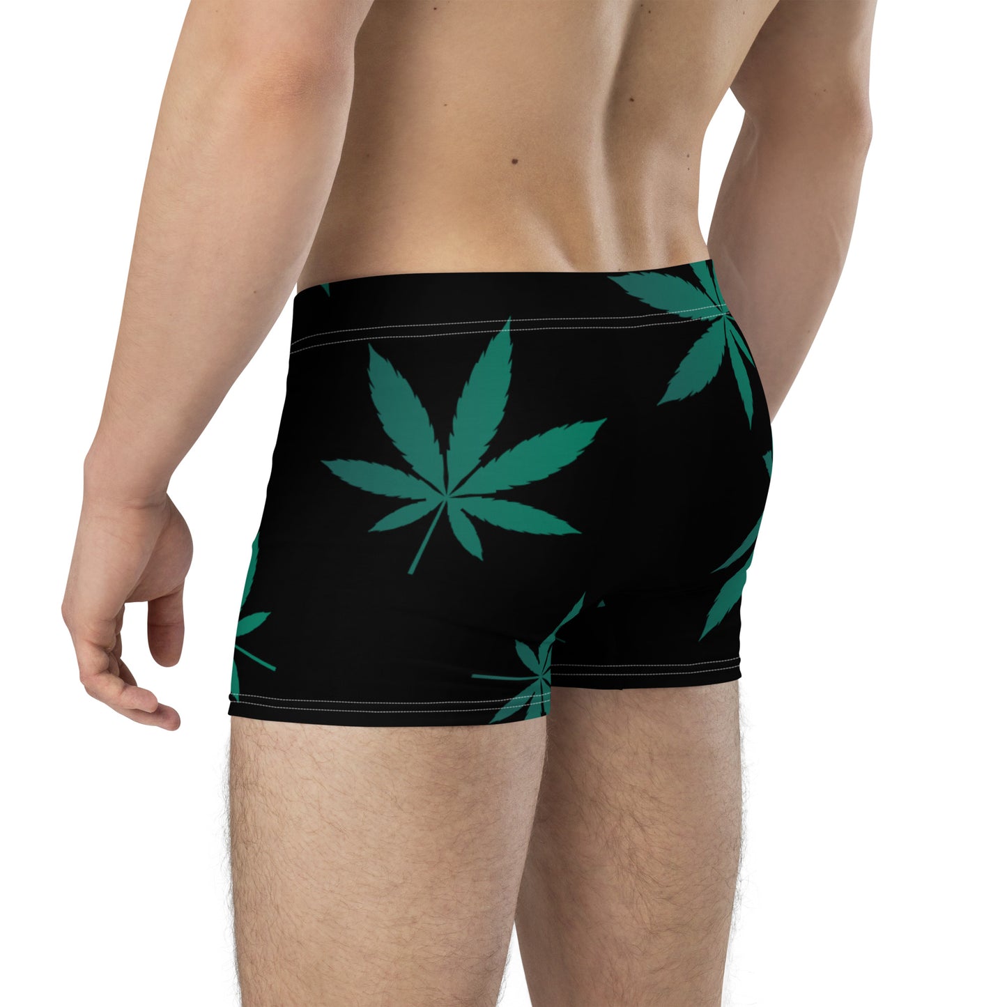 Green Leaf Black Boxer Briefs