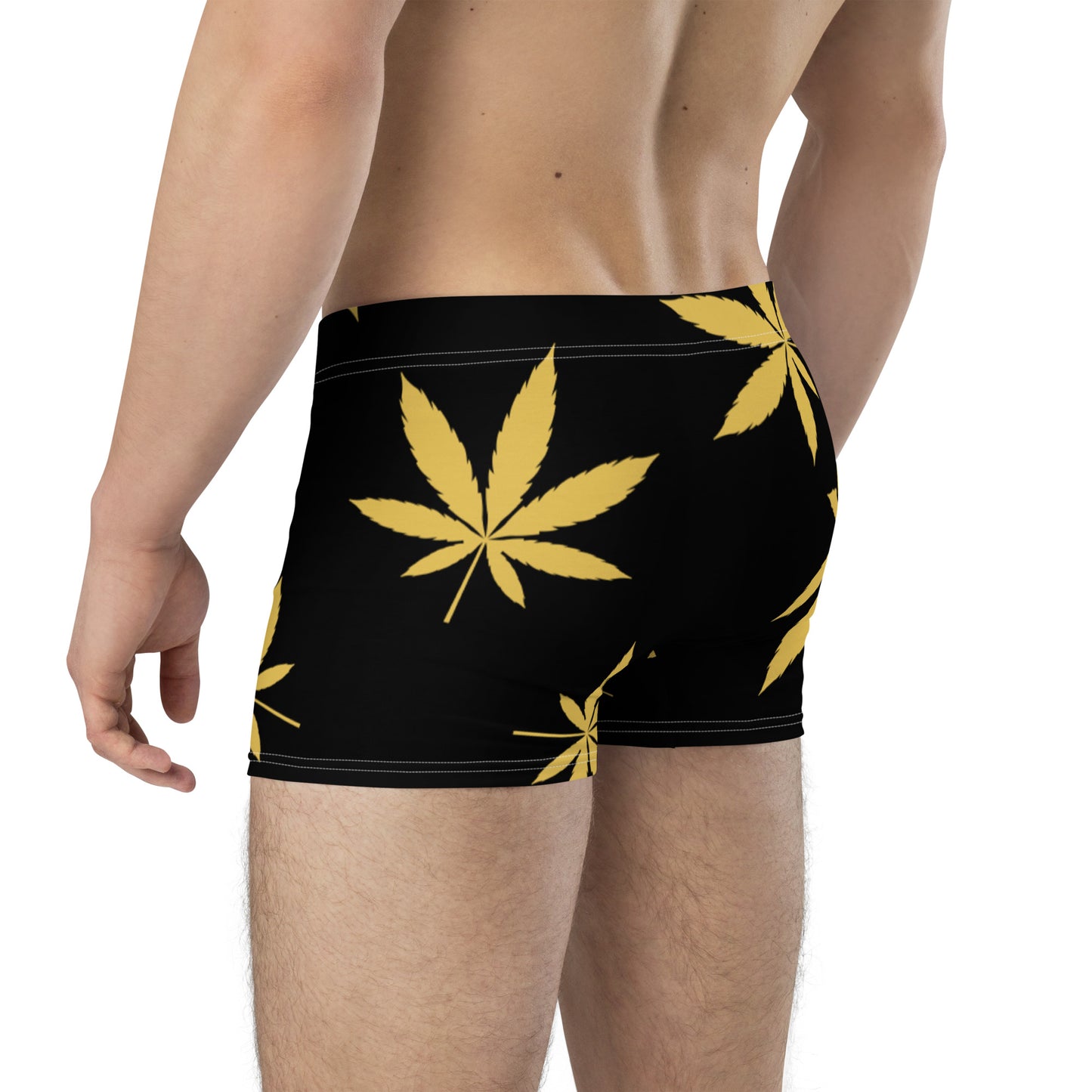 Gold Leaf Black Boxer Briefs