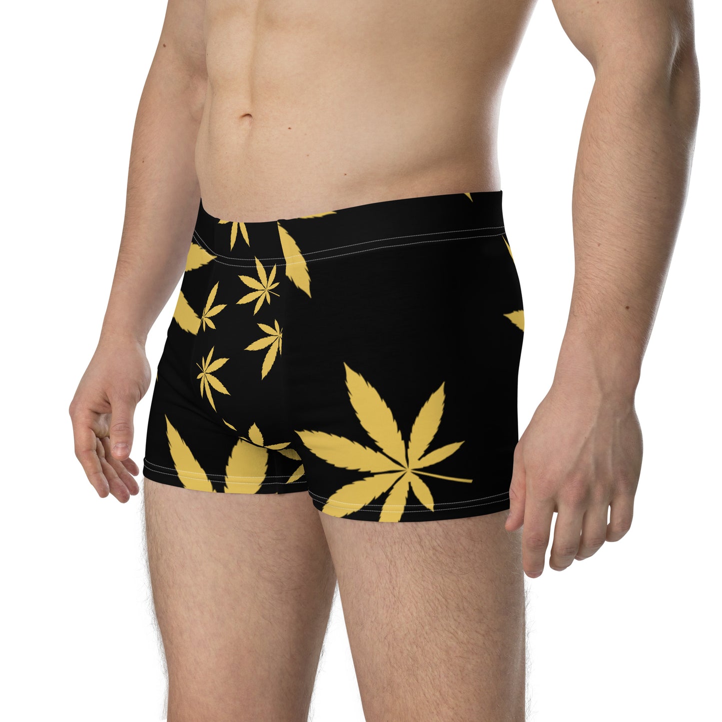 Gold Leaf Black Boxer Briefs