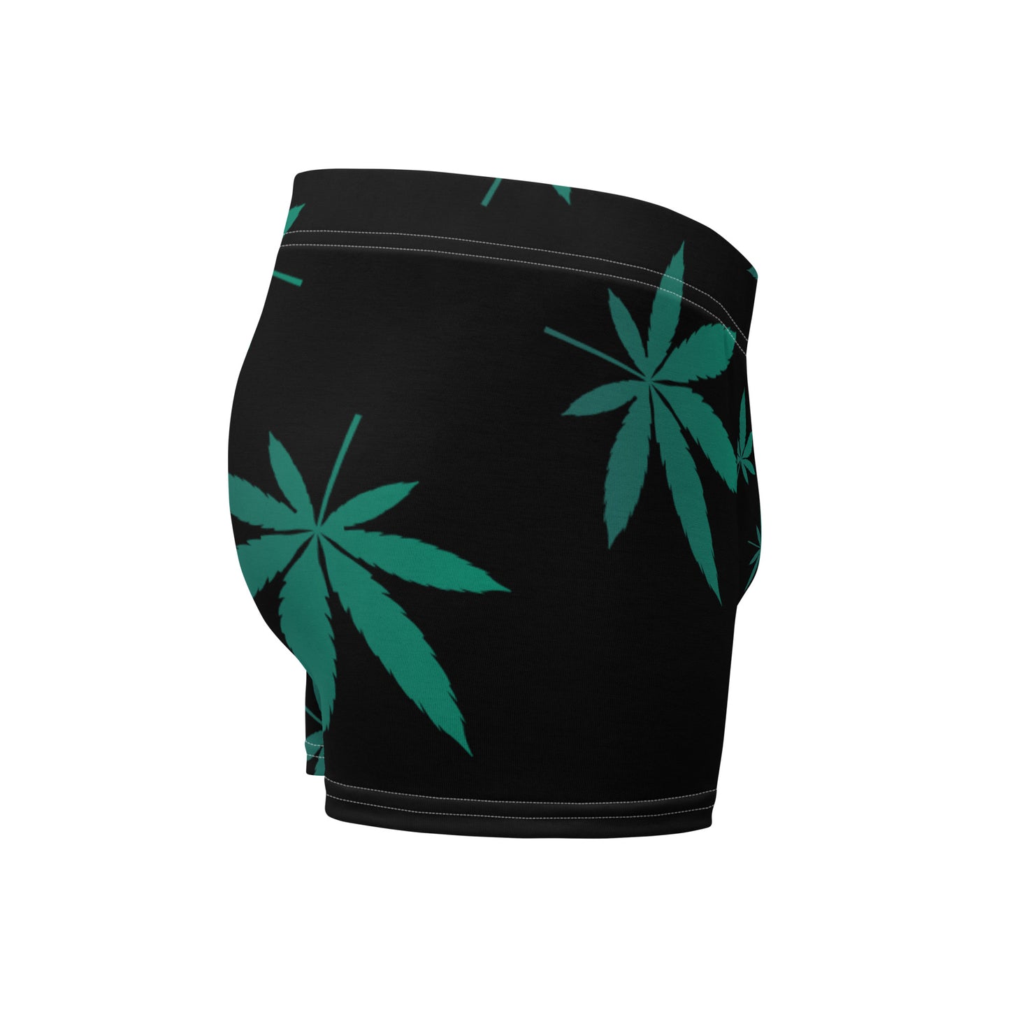 Green Leaf Black Boxer Briefs