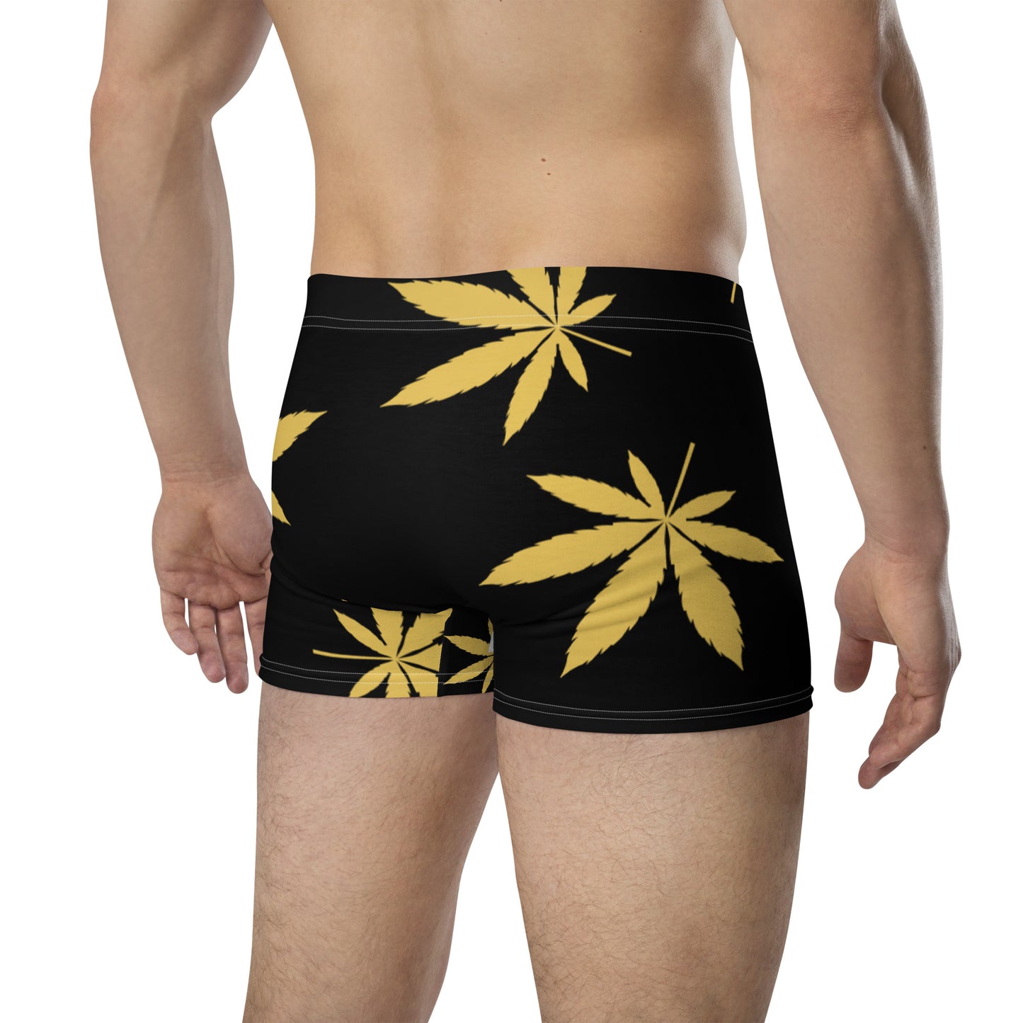 Gold Leaf Black Boxer Briefs