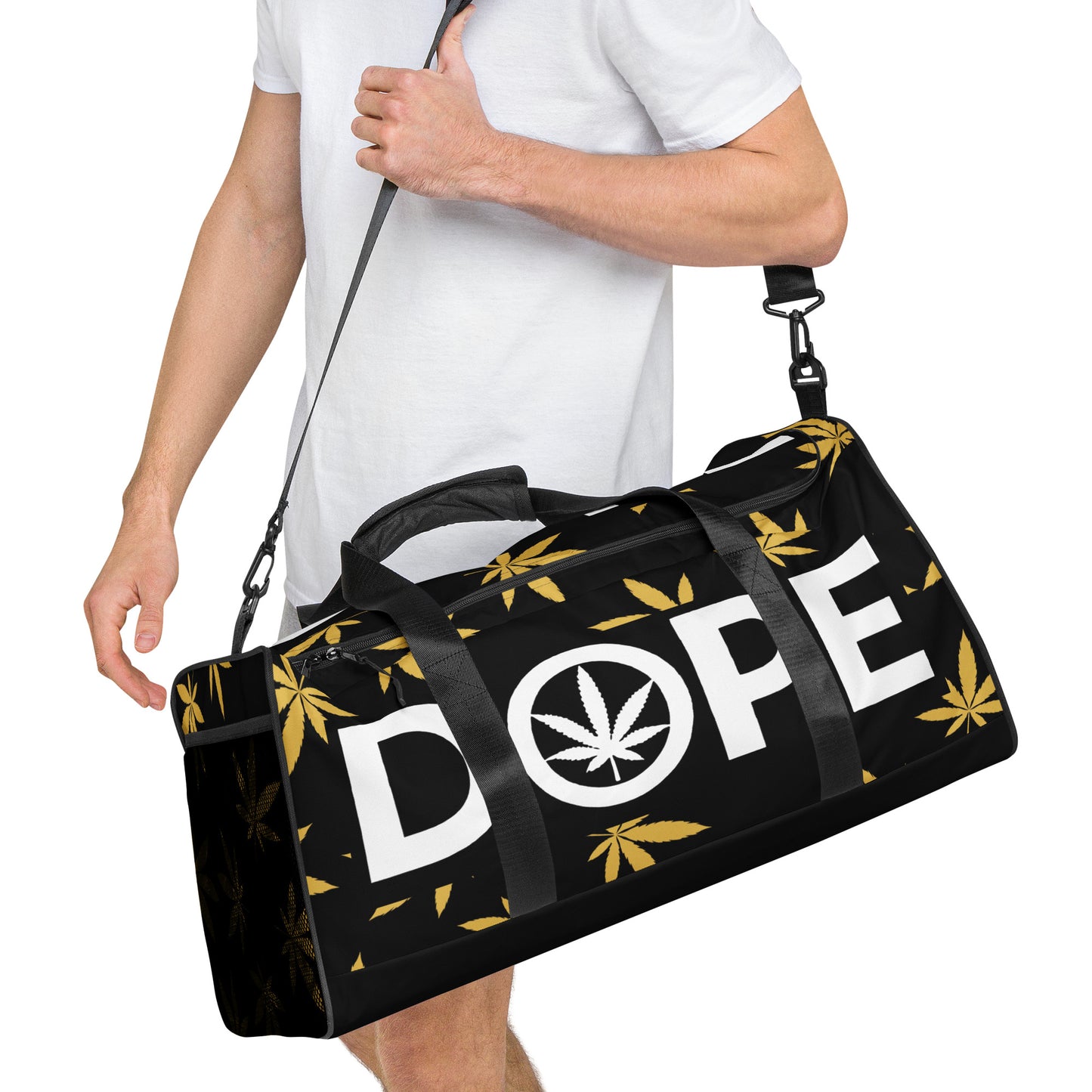 Gold Leaf Black Duffle bag