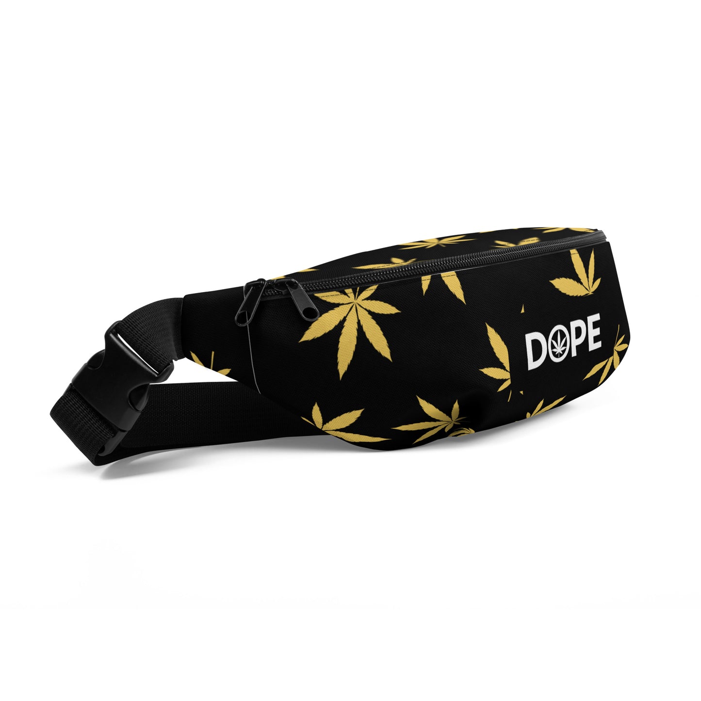 Gold Leaf Black Fanny Pack