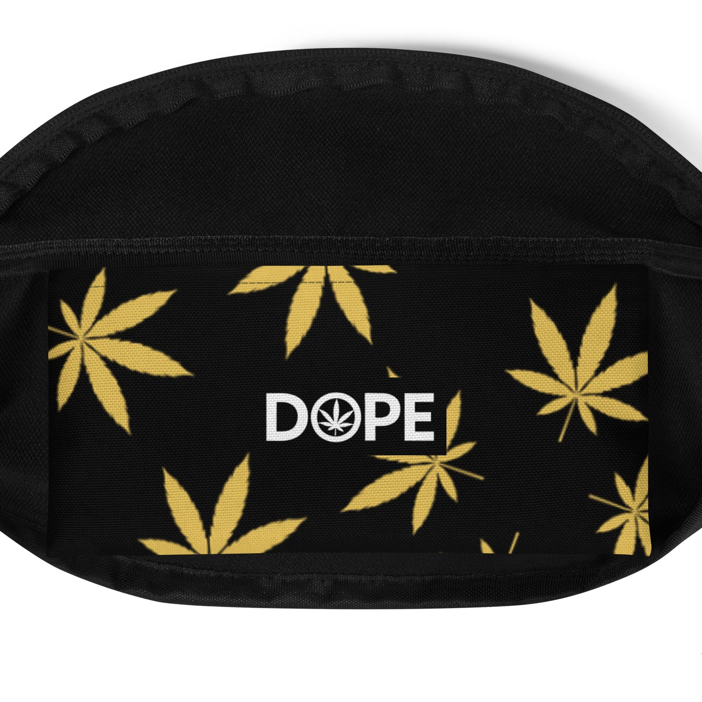 Gold Leaf Black Fanny Pack