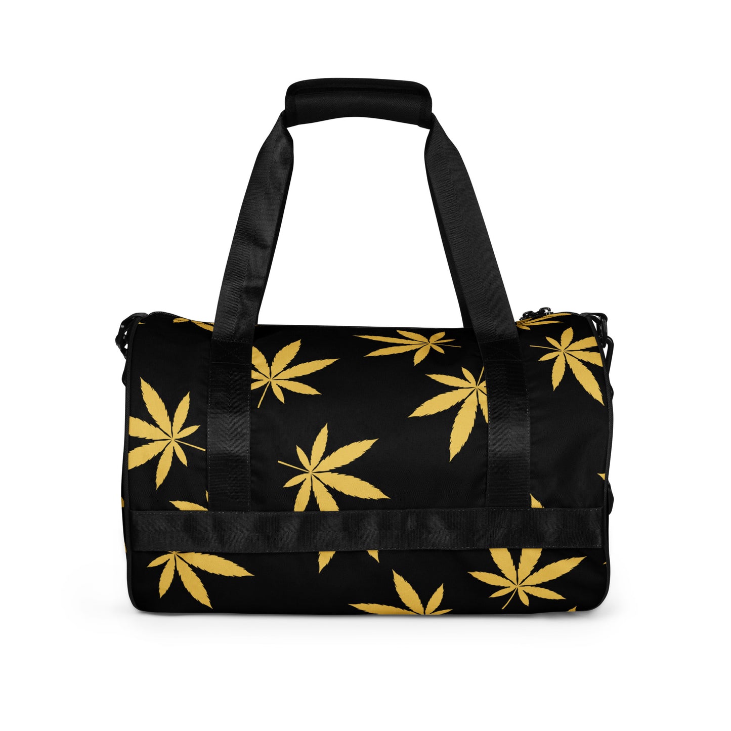 Gold Leaf Black All-over print gym bag