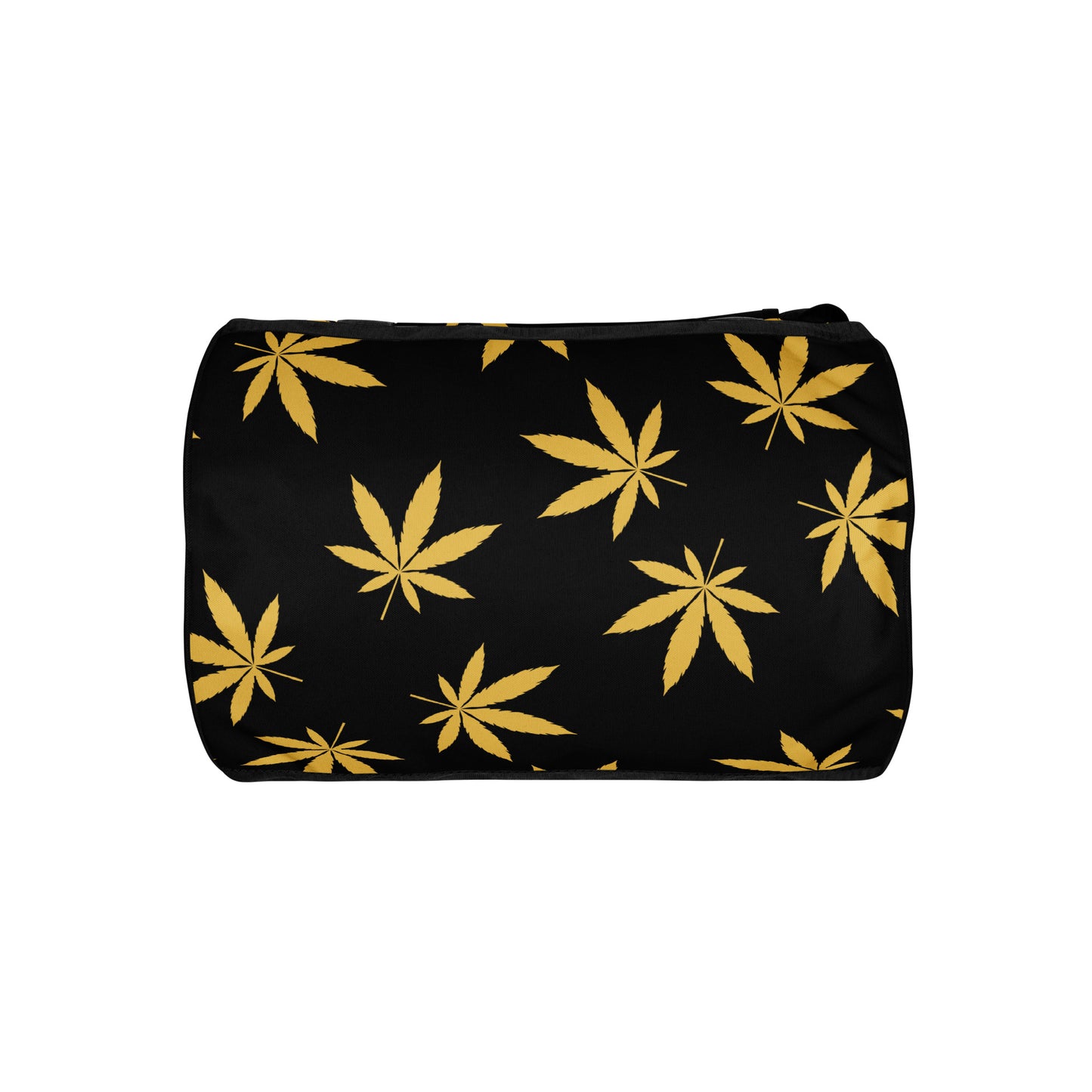 Gold Leaf Black All-over print gym bag