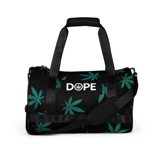 Green Leaf All-over print gym bag