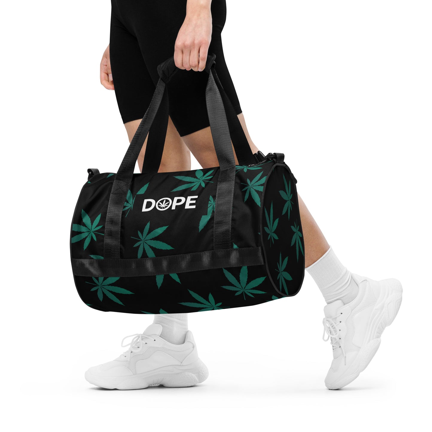 Green Leaf All-over print gym bag