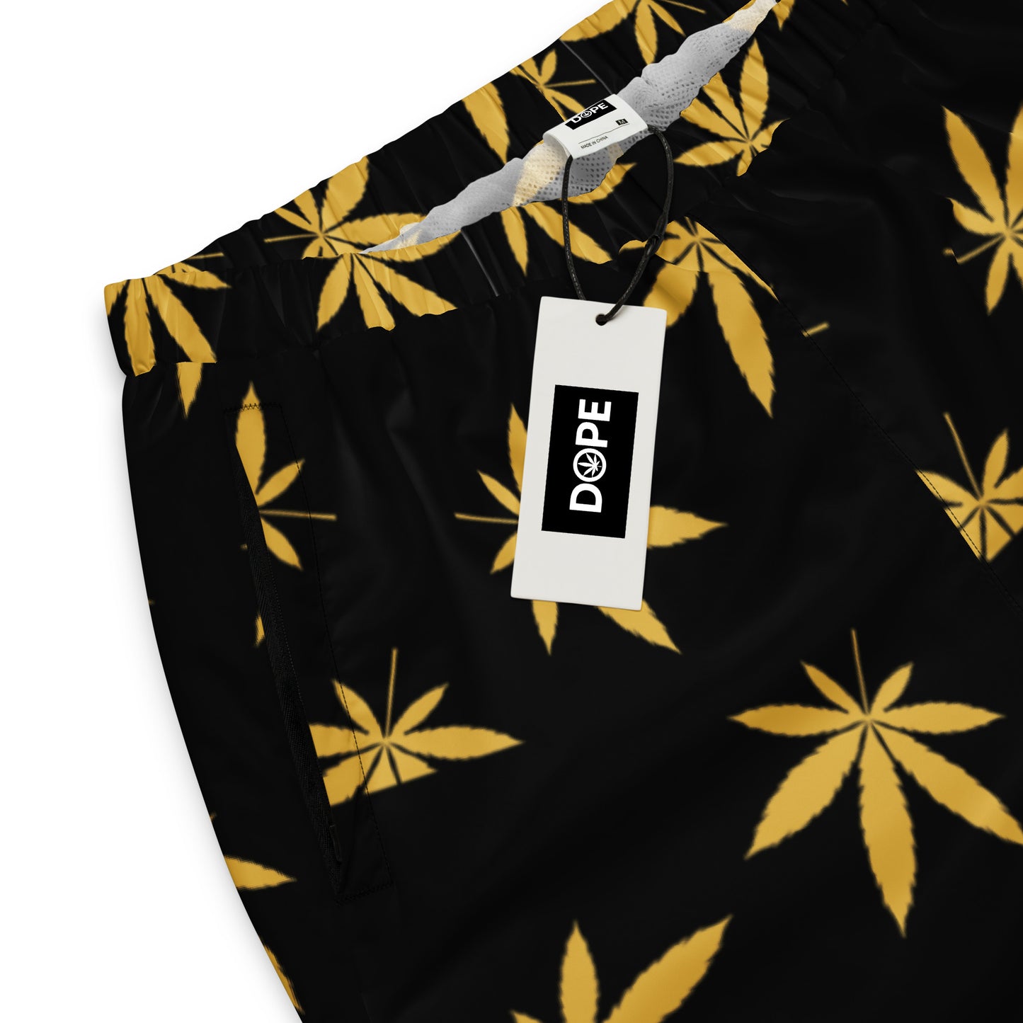 Gold Leaf Black Unisex track pants