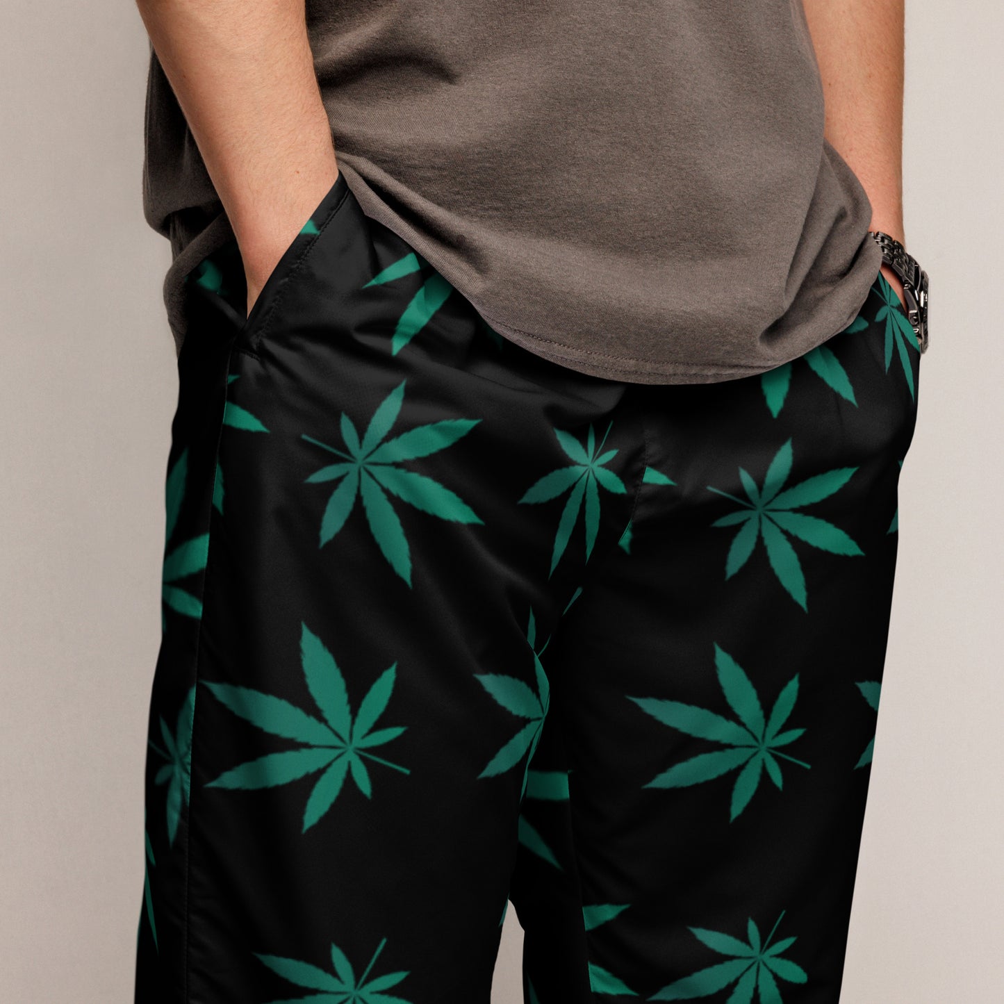 Green Leaf Track Pants