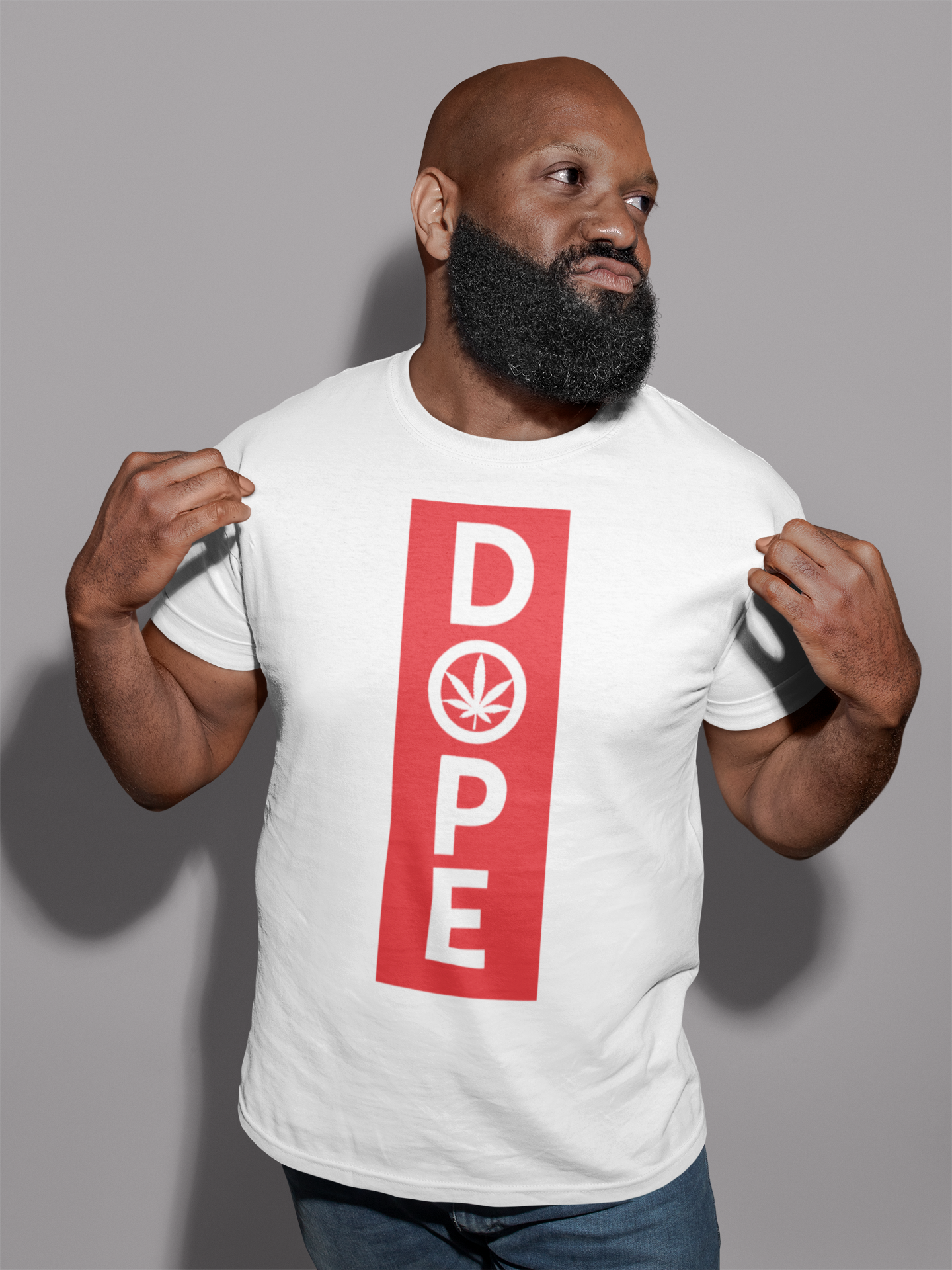 Dope vertical White signature Short sleeve t-shirt