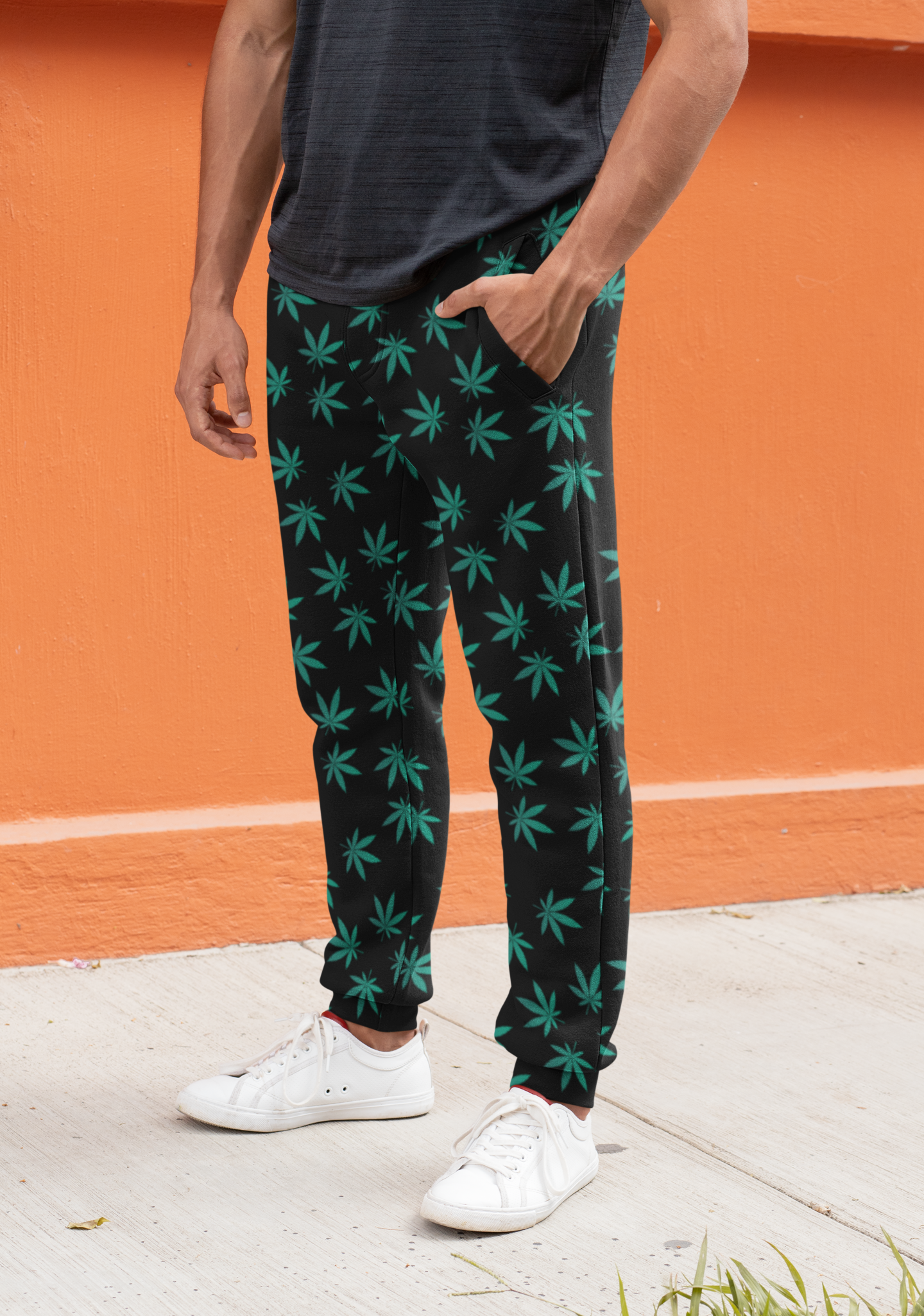 Green Leaf Track Pants