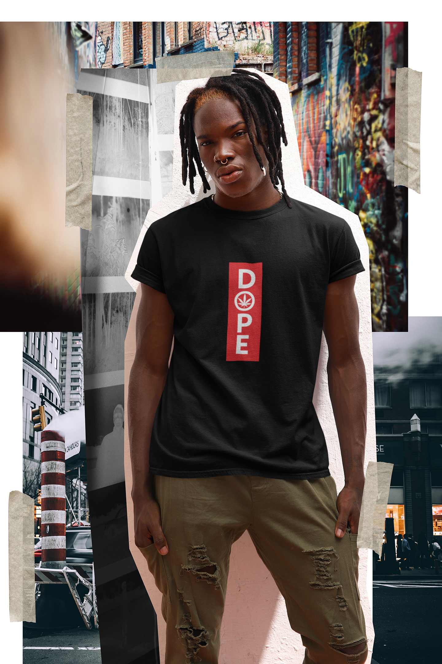 Dope Vertical Signature Short sleeve t-shirt