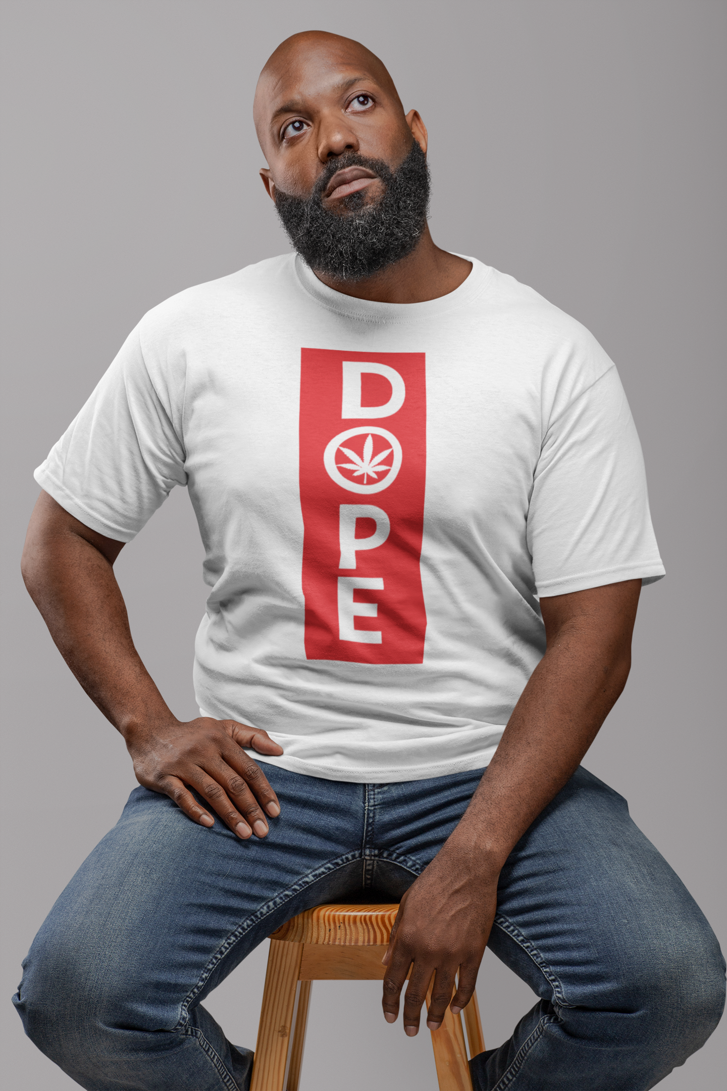 Dope vertical White signature Short sleeve t-shirt